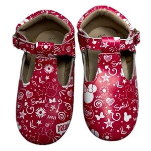 Monkey Feet Pink Leather T-Strap Buckle Shoes Size 2-3Y Toddler